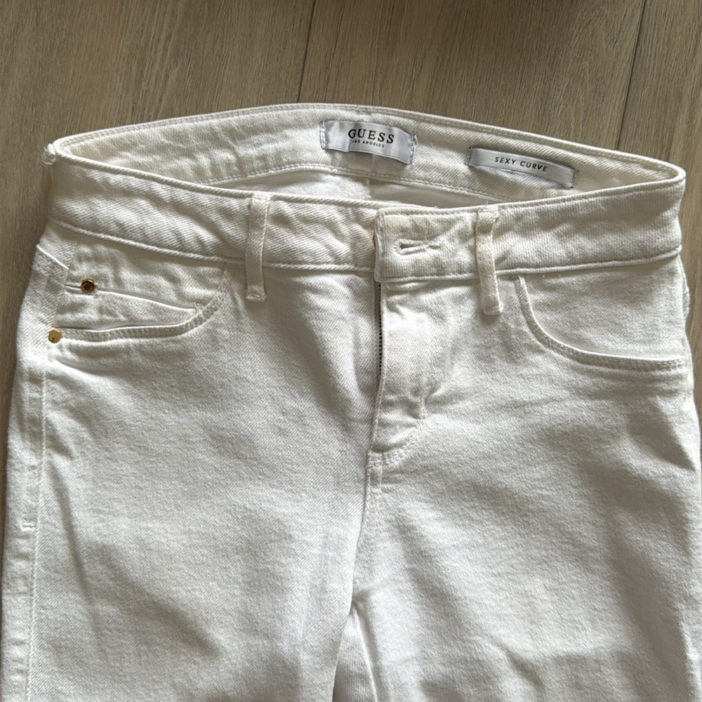 Guess Los Angeles Sexy Curve White Denim Jeans - Picture 2 of 8